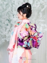 Kimono Truyền Thống Nhật Bản Hồng Pastel