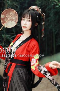 Hán Phục Thêu Hoa Hồng Quốc Bảo