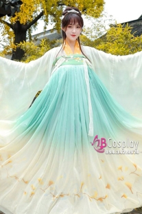 Hán Phục Ngân Hạnh Chiết Ngực