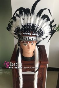 Nón Thổ Dân Giá Rẻ Lông Đen Trắng