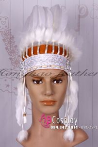 Nón Thổ Dân Giá Rẻ Lông Trắng