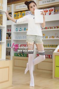 Vớ Nữ Sinh Trắng 3 Sọc