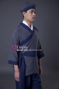 Trang Phục Tiểu Nhị Xanh Viền Xanh Đậm