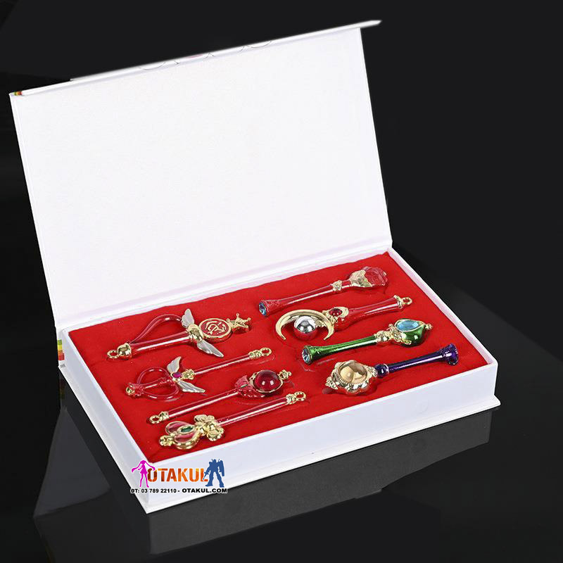 Bộ Móc Khóa Thủy Thủ Mặt Trăng Đính Đá - Sailor Moon