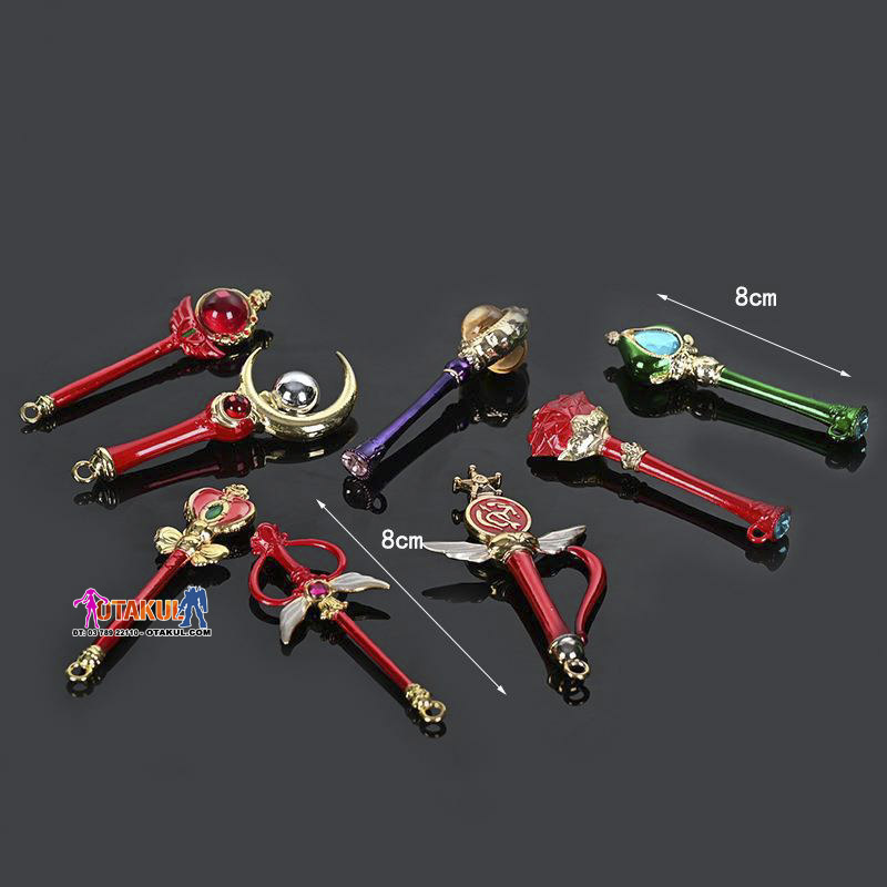 Bộ Móc Khóa Thủy Thủ Mặt Trăng Đính Đá - Sailor Moon