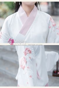 Hán Phục Sương Hoa Lộ Ngưng Hoạ Tiết Thêu Hoa Full