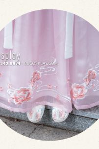 Hán Phục Sương Hoa Lộ Ngưng Hoạ Tiết Thêu Hoa Full