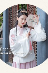 Hán Phục Sương Hoa Lộ Ngưng Hoạ Tiết Thêu Hoa Full