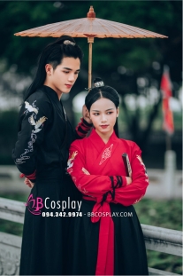Hán Phục Cổ Trang Cặp Đôi Song Hạc Ý Thiên