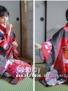 Đồ Kimono Chuẩn Nhật Hoa Đào Đỏ Phối Đen
