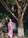 Yukata Chuẩn Nhật Tím Hoa Đào