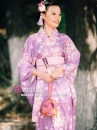 Yukata Chuẩn Nhật Tím Hoa Đào