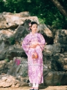 Yukata Chuẩn Nhật Tím Hoa Đào