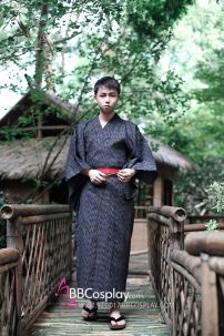 Nagagi Đen Có Vân Sọc Kèm Thắt Lưng Viền Đỏ