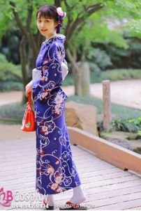 Trang Phục Nhật Bản Yukata Xanh