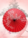 Ô Dù Nghệ Thuật Wagasa Nhật Bản Đỏ Lá Phong 1 Xoáy