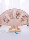 Quạt Gỗ Phong Thuỷ Tứ Bình - Mai Lan Cúc Trúc