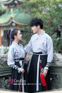 Cặp Hán Phục Hạc Sương Lam