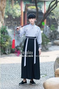 Cặp Hán Phục Hạc Sương Lam