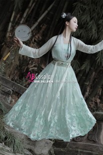 Trang Phục Hằng Nga Khổng Tước Thêu Váy Xòe 6M