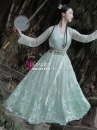 Trang Phục Hằng Nga Khổng Tước Thêu Váy Xòe 6M