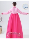 Quần Áo Hanbok Chuẩn Hàn Voan Thêu Hồng Nữ Tính