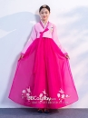 Quần Áo Hanbok Chuẩn Hàn Voan Thêu Hồng Nữ Tính