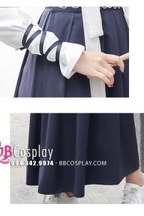 Hán Phục Áo Trắng Váy Xanh