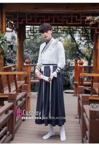 Hán Phục Áo Trắng Váy Xanh