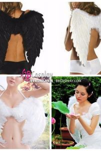 Cánh Thiên Thần Đen Lông Ngỗng 100Cm Và 80Cm