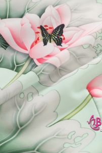 Váy Sườn Xám Cách Tân Hoa Sen - Xanh Mint