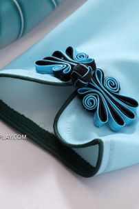 Váy Sườn Xám Cách Tân Hoa Sen - Xanh Ngọc