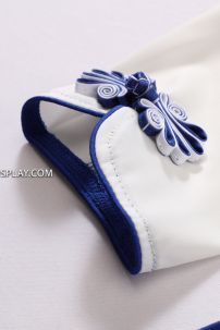 Váy Sườn Xám Cách Tân Hoa Sen- Xanh Đậm