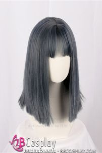 Tóc Giả Xám Xanh 40Cm