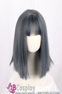 Tóc Giả Xám Xanh 40Cm