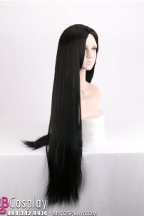 Tóc Giả Cổ Trang Đen 2 Mái 100Cm