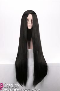 Tóc Giả Cổ Trang Đen 2 Mái 100Cm