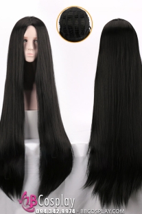 Tóc Giả Cổ Trang Đen 2 Mái 100Cm