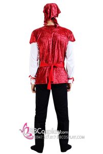 Trang Phục Cướp Biển Hải Tặc Áo Đỏ Nhung