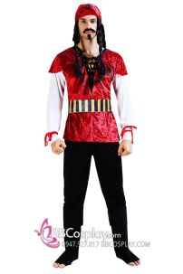 Trang Phục Cướp Biển Hải Tặc Áo Đỏ Nhung