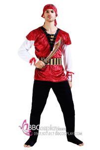 Trang Phục Cướp Biển Hải Tặc Áo Đỏ Nhung