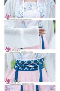 Hán Phục Cổ Trang Chiết Eo Hồng Anh