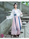 Hán Phục Cổ Trang Chiết Eo Hồng Anh