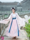 Hán Phục Cổ Trang Chiết Eo Hồng Anh