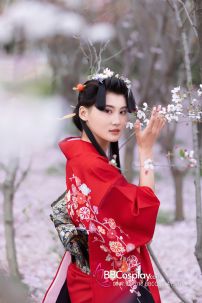 Yukata Mùa Hè Rực Rỡ Đỏ Phối Đen