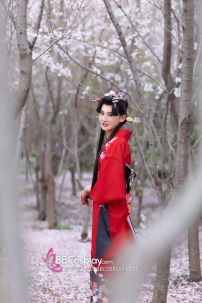 Yukata Mùa Hè Rực Rỡ Đỏ Phối Đen