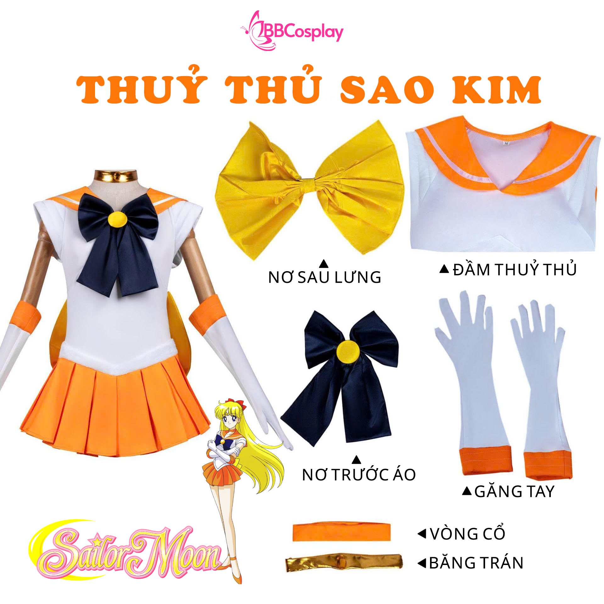 Đồ Cosplay Thủy Thủ Sao Kim Aino Minako - Sailor Venus