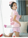 Đầm Nữ Y Tá Sexy Khoét Ngực Hồng