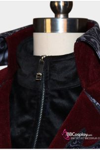 Vest Tuxedo Đỏ Nhung Gothic Phong Cách Steampunk Vest Dracula
