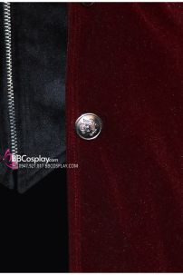 Vest Tuxedo Đỏ Nhung Gothic Phong Cách Steampunk Vest Dracula